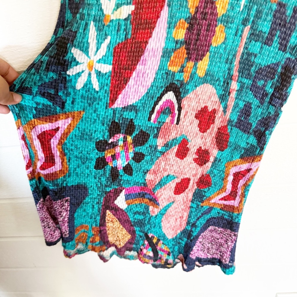 Farm Rio x Anthropologie Gabriela Knit Colorful Stretchy Maxi Skirt Size XS - Picture 6 of 11